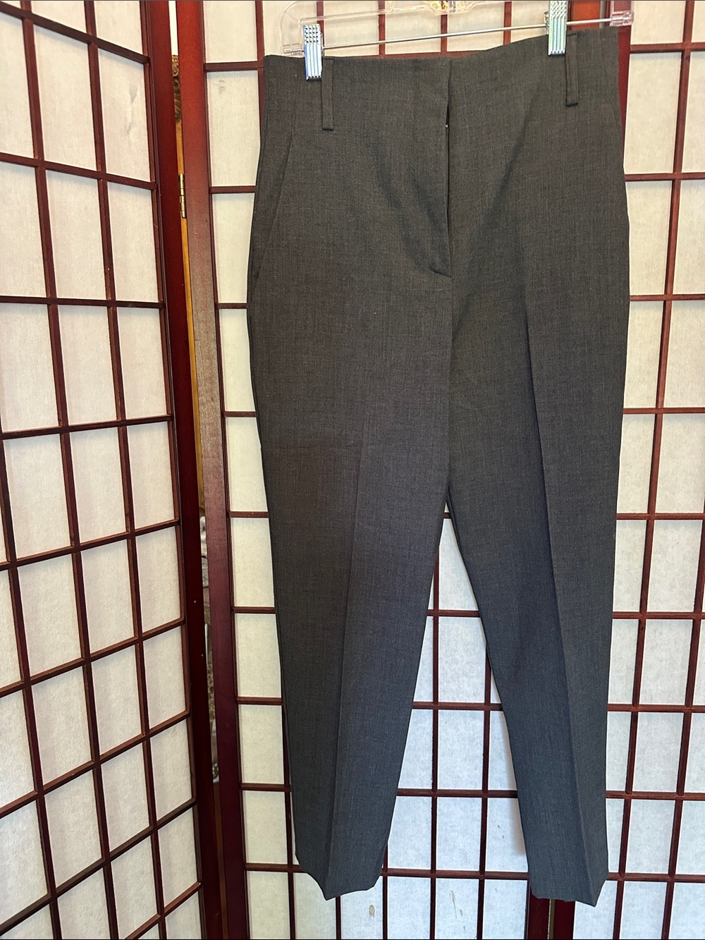 Women's High-Rise Tailored Trousers — Dark Gray